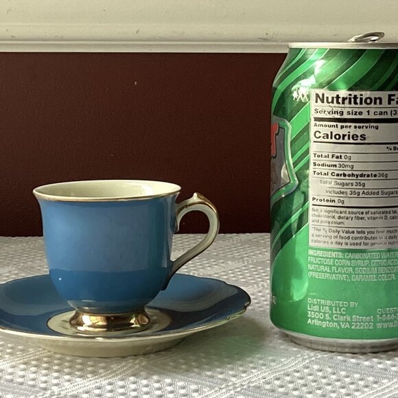 Set 6 Vintage KPM Royal Ivory Floral Turquoise Blue Demitasse Saucer 6 Pc - Picture 4 of 12